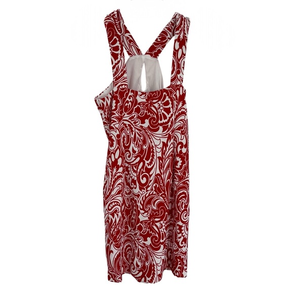 Boston Proper NWT Beyond Travel Cutout Front Midi Size S Dress Sleeveless Red - Picture 2 of 9